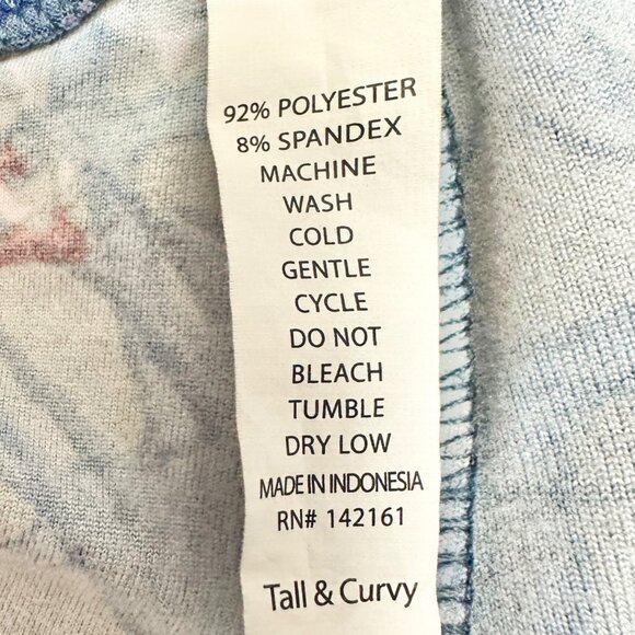 LuLaRoe Leggings Womens Tall and Curvy Blue Multicolor Giraffes Size 12-22 Soft - Picture 5 of 9